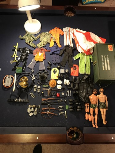 Vintage 1960's GI Joe LOT: Original Figures Locker Uniform