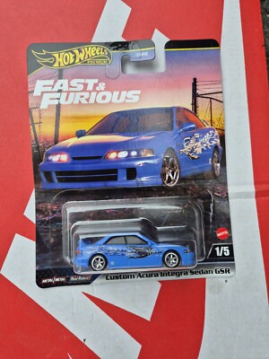 HOT WHEELS PREMIUM FAST AND FURIOUS CUSTOM ACURA INTEGRA SEDAN GSR Jdm Dc2