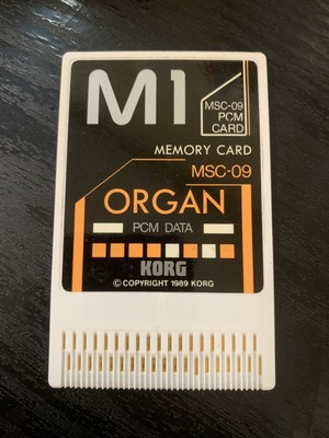 超美品　貴重　KORG M1用MEMORY CARD MSC-09 ORGAN Korg MSC-9S / MSC-09 Organ PCM Data Cards for Korg M1 #44172