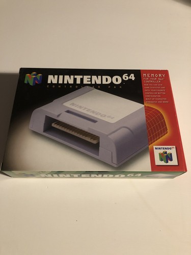 NINTENDO 64 MEMORY CARD CONTROLLER PAK PACK COMPLETE IN BOX GREAT CONDITION