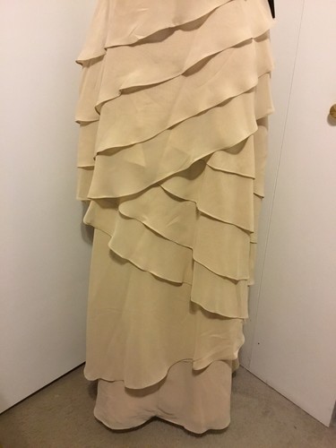 IZILADY Beige Sheer Layered Gown Size 12