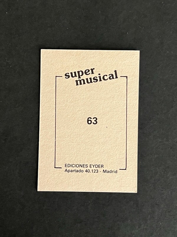 1984 Tangerine Dream #63 Card Super Musical Music Rock Pop MINT