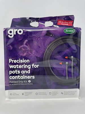Scotts All-in-One Precision Drip Kit with 8 Micro Drippers for Pots & Planters