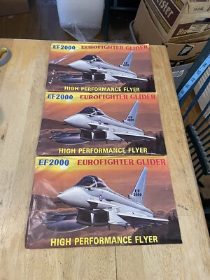 3 EF-2000 Eurofighter Glider High Performance Flyer CD Flight Packs NEW