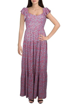 

SABINA MUSAYEV Женское розовое макси-платье с застежкой-молнией на спине со скрытой спиной, Розовый