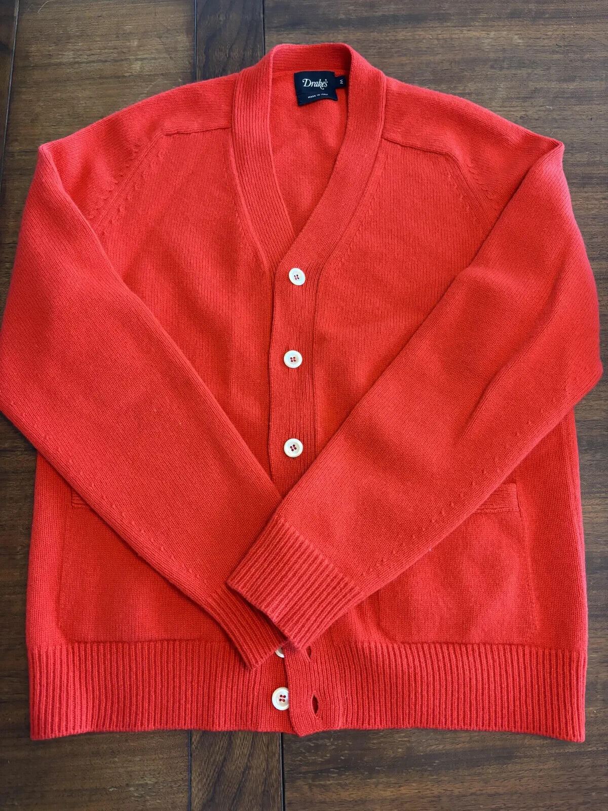 Drake's Red Lambswool 6 Button Cardigan Size Medium | eBay Drake's Red Lambswool 6 Button Cardigan Size Medium | eBay