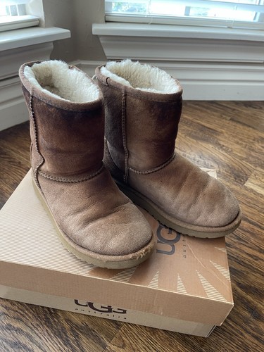 カオused美品UGG クラシック ミニ II 23cm chestnut New in Box Authentic UGG Classic Mini II Women's Fashion