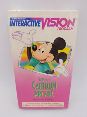 SEALED View Master Interactive Vision Program Disney's Cartoon Arcade Rare VHS