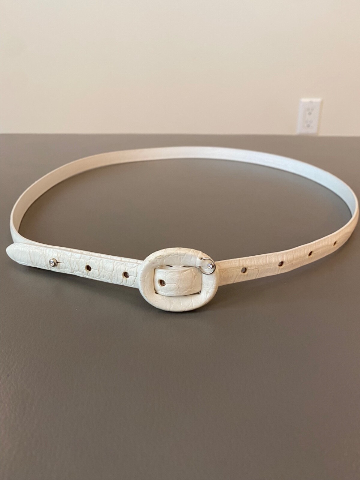 ベルト ORCIANI Woman Belt White D10383SOF BIA White Skinny Belt Size 90cm / 34.5 inches Made in Italy