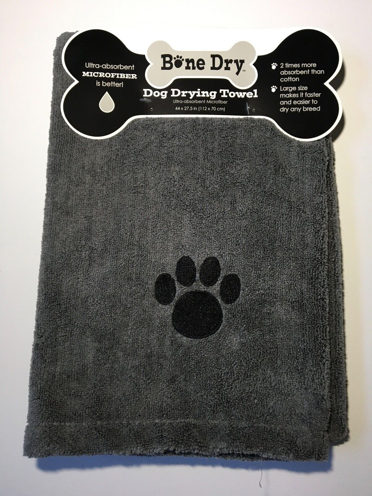Microfiber Fast Drying  Embroidered Paw