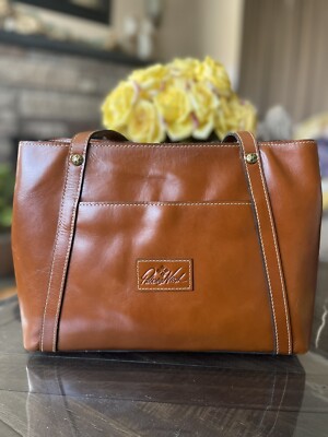 NWT Patricia Nash Leather Chantilly Vintage Satchel Tan Group Heritage