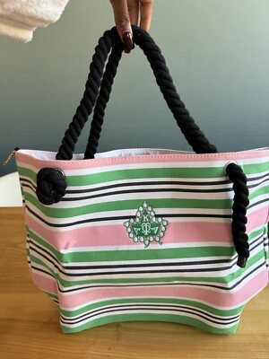 AKA Pink And Green Beach Bag