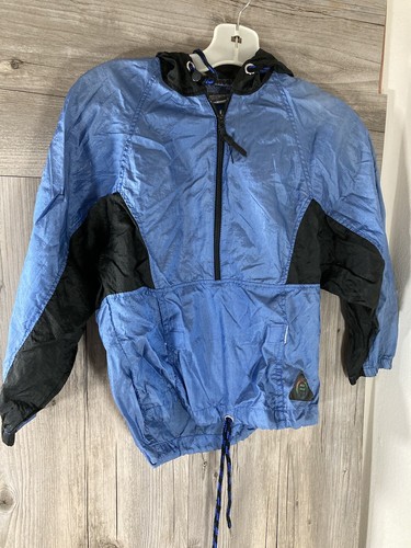 Ocean Equipment Vintage Windbreaker Blue Hood Unisex 1990s