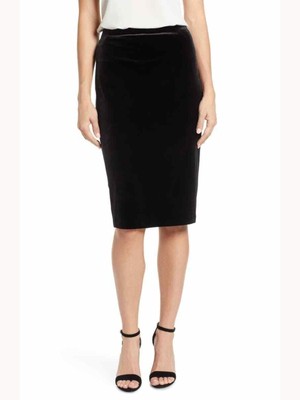 

VINCE CAMUTO Женская черная плиссированная юбка-карандаш длиной до колена из полиэстера. Размер, Черный