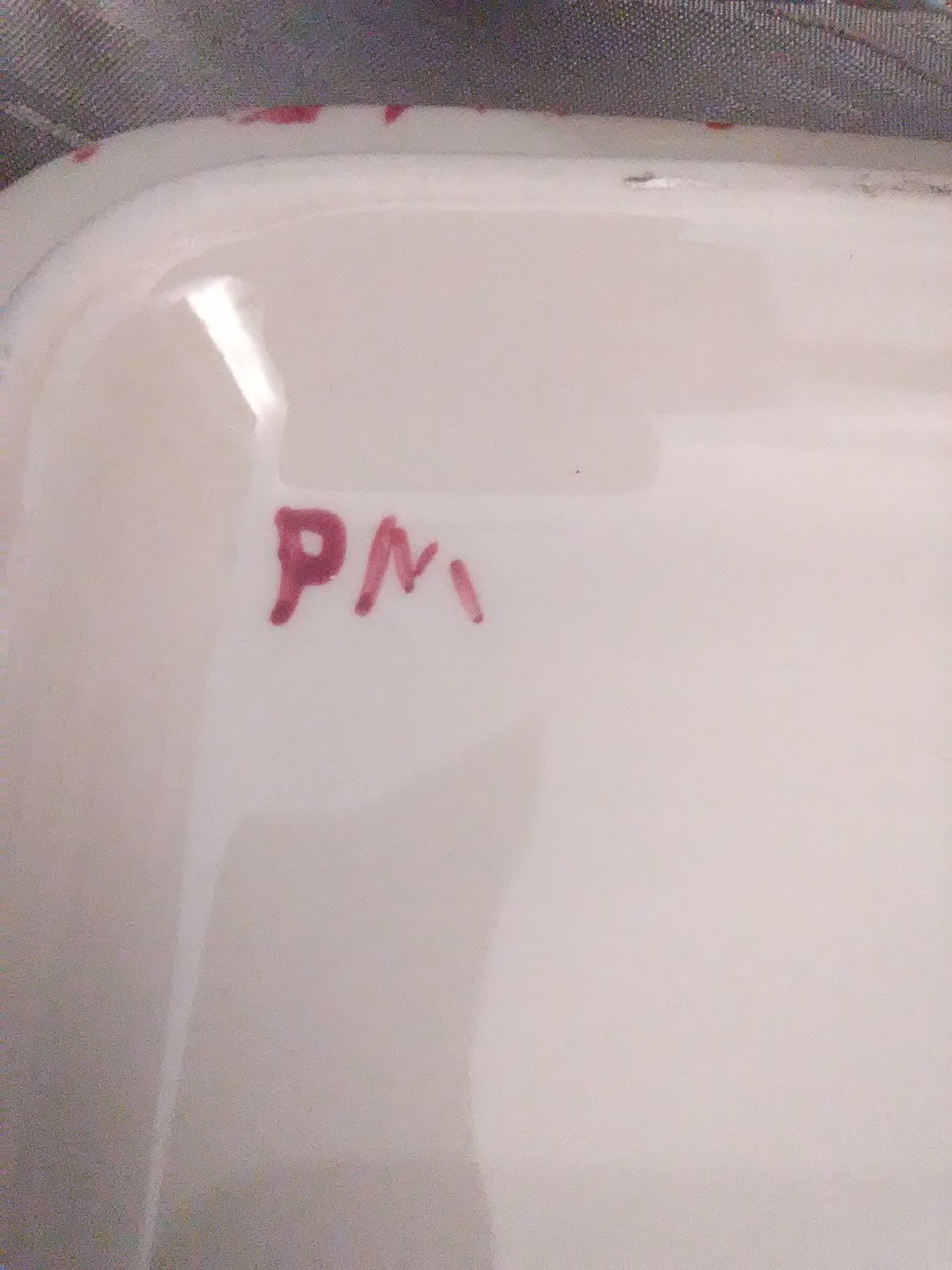 henn pottery lid red sponged spongeware square heavy 6