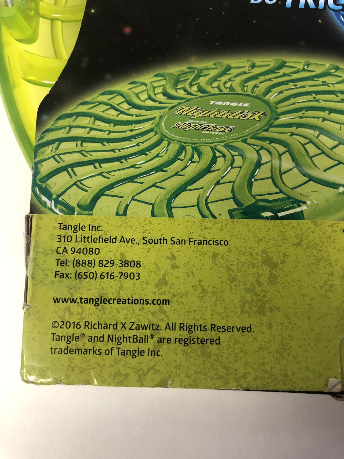 Tangle NightBall NIGHTDISK Light-up Disk-Green w/LED Lights