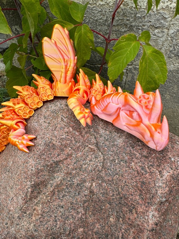 3d-Gedruckter Kristalldrache 40 Cm â Bewegliche Fantasy-Dekoration & SammlerstÃ¼C