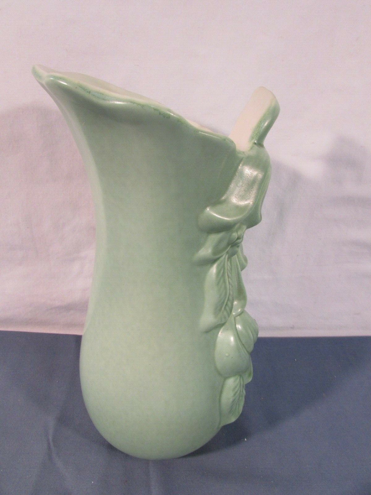 Vintage Red Wing Green w/ Flowers Vase #1293