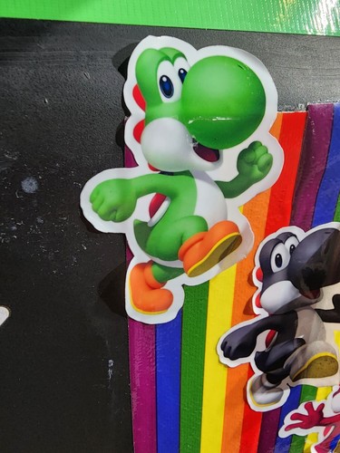 Yoshi Vinyl Sticker/Decal 5X 3 inch Cartoon Super Mario Bros
