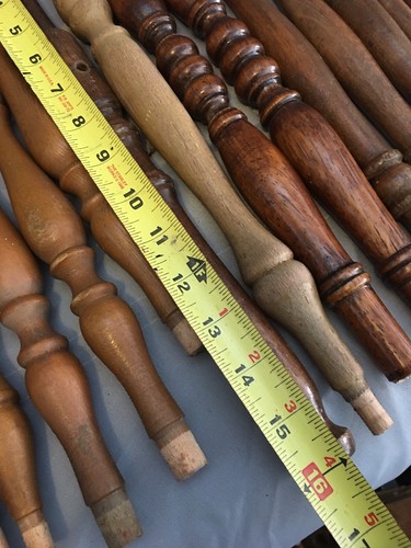 19 Vtg Architectural Salvage Wood Turned Chair Spindles Various Sizes Repurpose