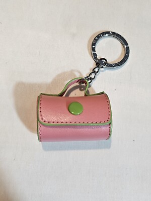 Leather Mini Barrel Bag Keychains Aqua Baekgaard Change Small Holder  C152