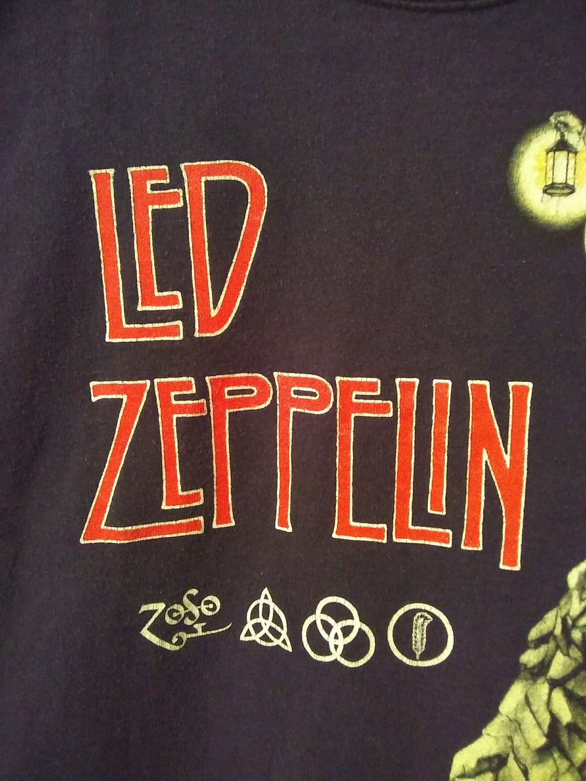 Vintage Led Zeppelin Stairway To Heaven Zoso Rock Tour T-Shirt Small RARE womens