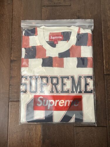 Supreme FW24 Patchwork Yoke Football Top Stone Size Large Supreme FW24 Patchwork Yoke Football Top Stone Size Large