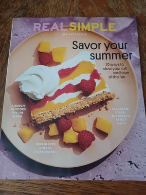 REAL SIMPLE MAGAZINE JULY AUGUST 2023 SUMMER RECIPES TRAVEL HIDDEN JOY FANCY USA