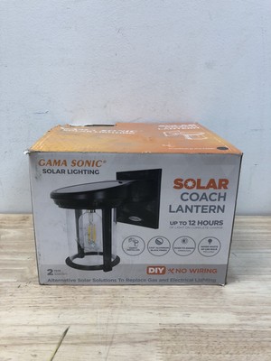 Gama Sonic Solar Coach Outdoor Wall Sconce with LED Bulb Included