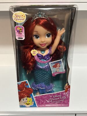 New Disney Princess Ariel Sing & Shimmer Toddler Doll, Sings Part of Your World