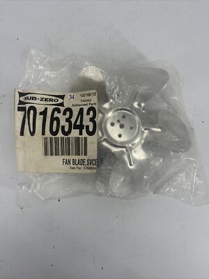 NEW OEM SELAED Sub Zero 7016343 Fan Blade for 3150030 