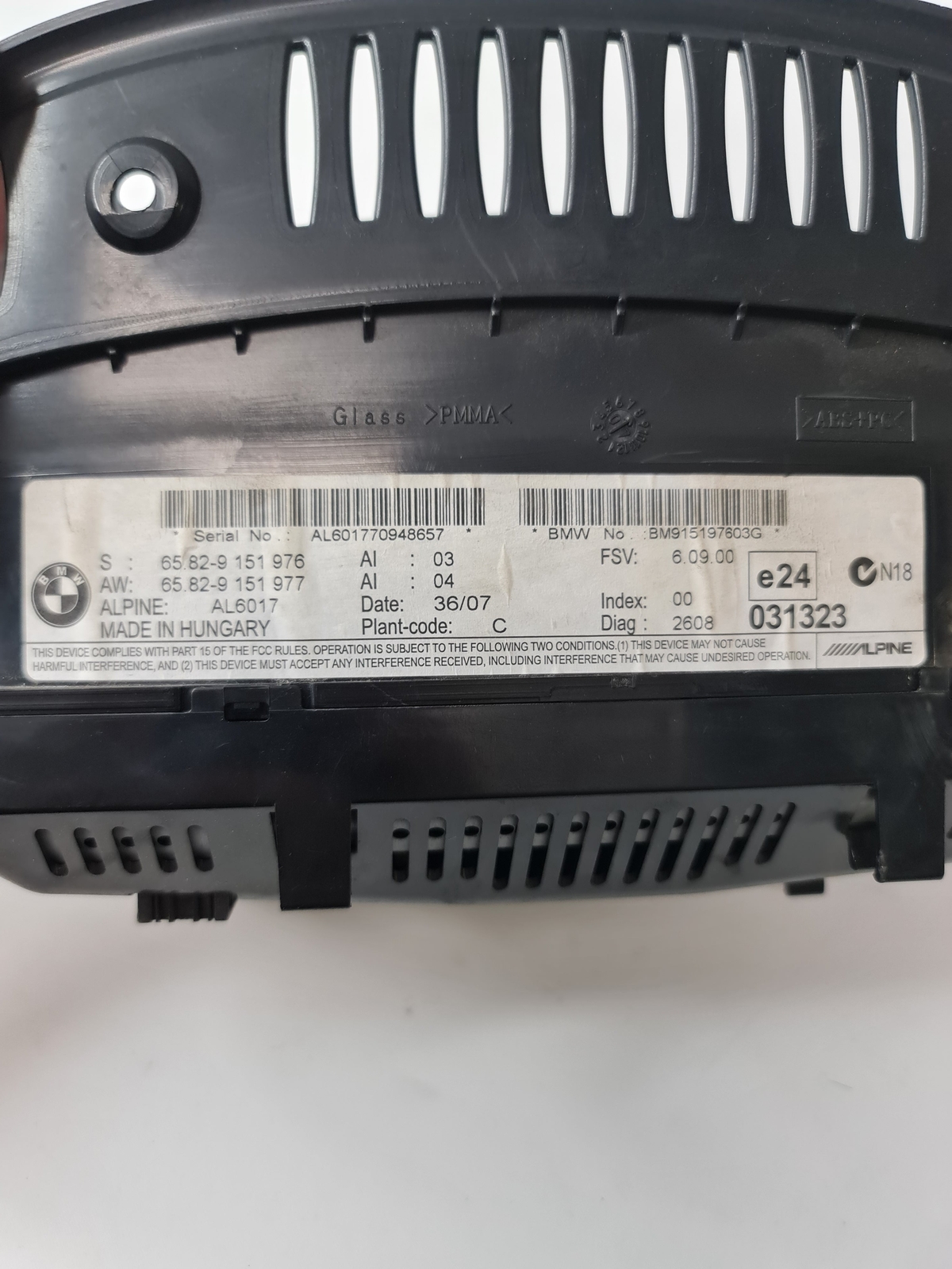 0 Bmw 3 SERIES 6.5 INCH NAVIGATION MONITOR PART# 65829151976 E90 SEDAN 03/05-01/12 image 4