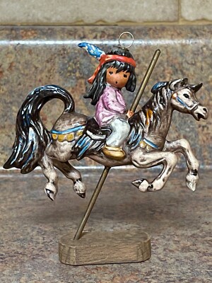 GOEBEL W.GERMANY DE GRAZIA 1990 MERRY LITTLE INDIAN COLLECTIBLE ORNAMENT