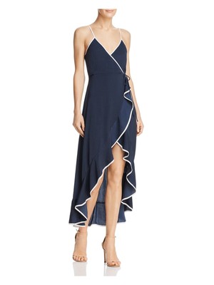 

THE FIFTH LABEL Женское темно-синее платье макси с запахом и V-образным вырезом Juliette на тонких бретельках, Navy