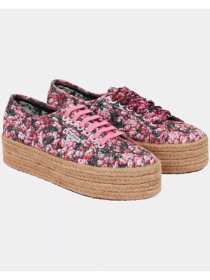Женские розовые эспадрильи на плоской подошве SUPERGA Edition Mary Katrantzou с миндалем 9,5