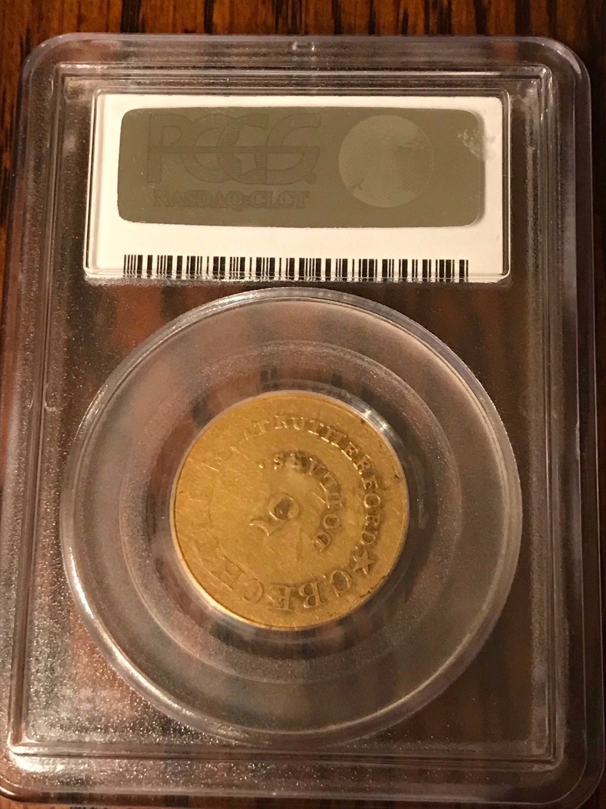 C Bechtler $5 PCGS AU50 140 Grains 20 Carat