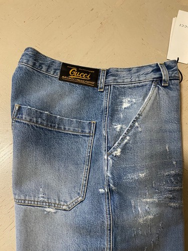 Pre-owned Gucci $1500  Mens Short Jeans Pants Blue Size 30 Us/44 Eu