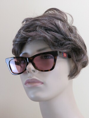 Pre-owned Gucci Gg 0598s-003 Novelty Havana Frame Pink Lens Gg Web Logo Sunglasses