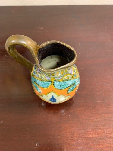 Vintage Gouda Holland Miniature Pitcher Vase Colorful Pottery