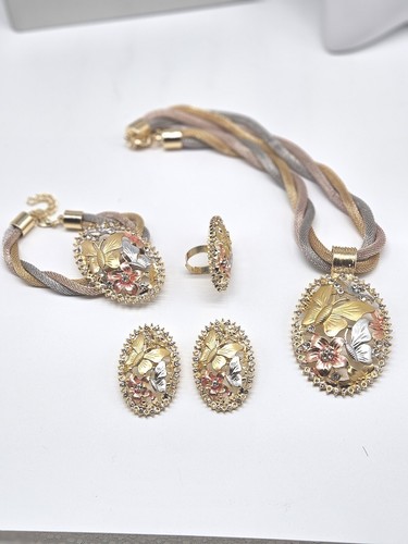 African Jewelry Dubai Gold Plated Jewelry Set Women Wedding Bridal 101