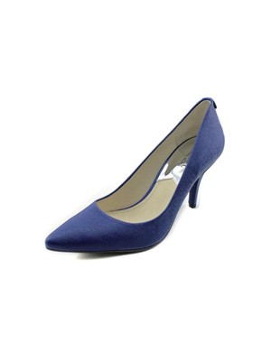

MICHAEL MICHAEL KORS Женские темно-синие кожаные туфли-лодочки Alina Toe Stiletto Slip On, Navy, AO13E