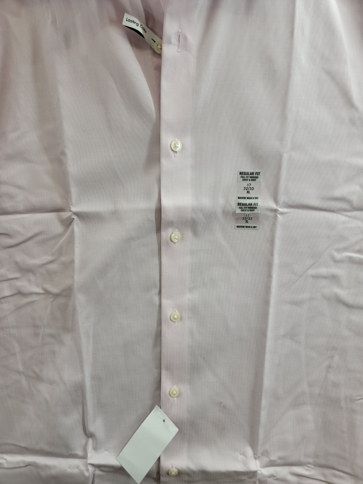 Calvin Klein Steel Plus Regular Fit Modern Pin Cord Dress Shirt Men's 17 32-33 - Picture 9 of 16