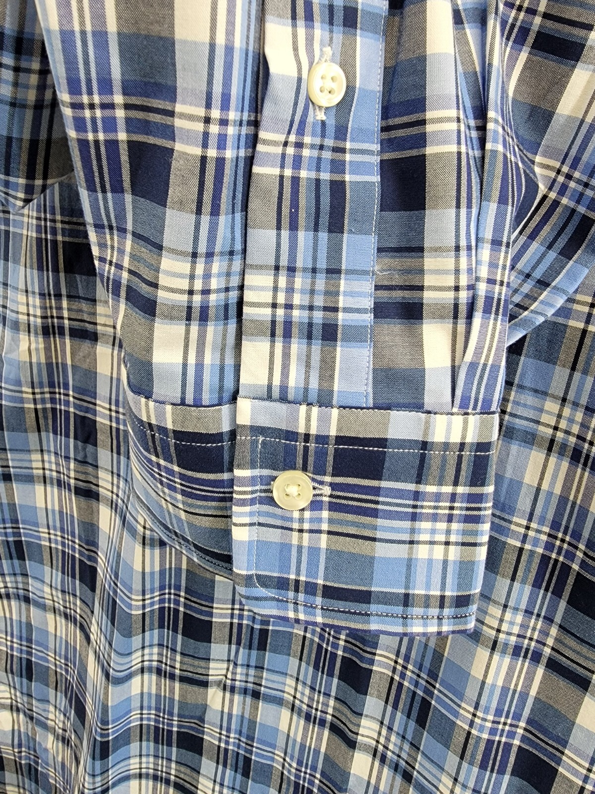 Polo Ralph Lauren Big & Tall Plaid Stretch Poplin Shirt Men's XLT Blue Multi L/S - Picture 11 of 20