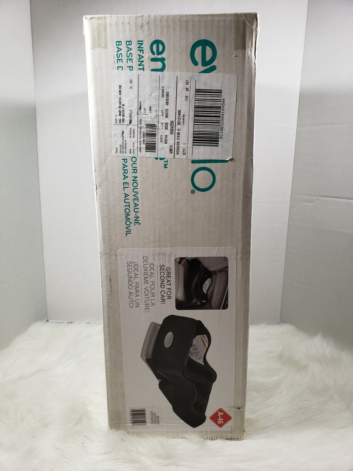 Evenflo Embrace Infant Car Seat Base Black New in Box