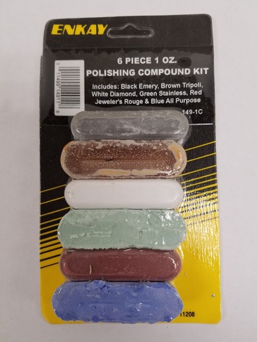 Enkay 149-1C 1-Ounce Polishing Compound Kit, Carded, 6PC
