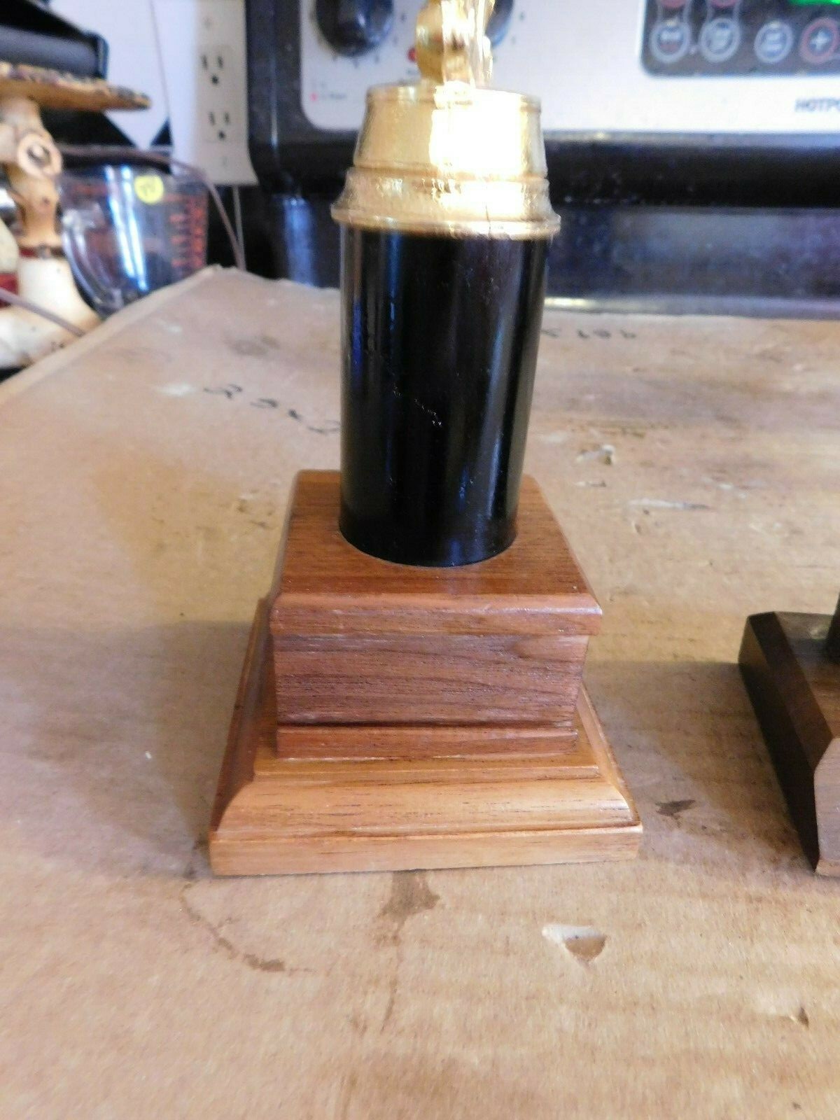 PAIR OF VINTAGE BOWLING TROPHIES W/METAL TOPPERS GROUP #4