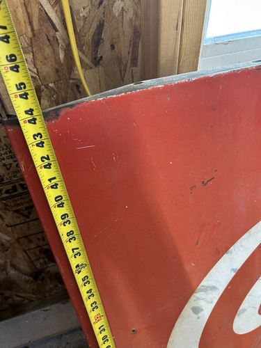 Large vintage Coke sign metal