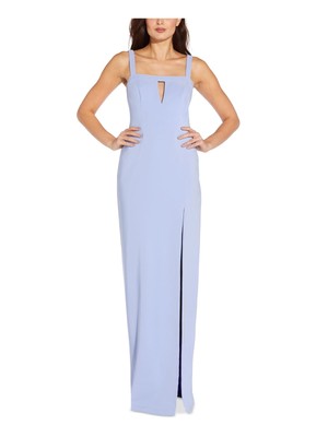 

AIDAN AIDAN MATTOX Женское голубое платье без рукавов с вырезом спереди и сзади на подкладке, Light blue