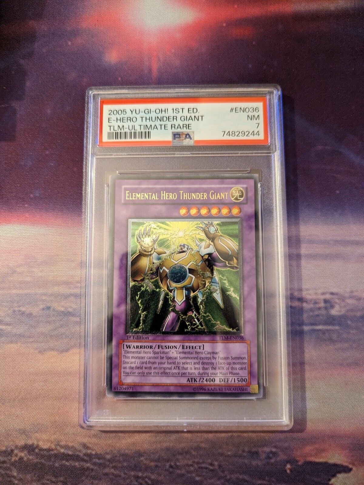 YUGIOH ELEMENTAL HERO THUNDER GIANT ULTIMATE RARE TLM-EN036 YUGIOH ELEMENTAL HERO THUNDER GIANT ULTIMATE RARE TLM-EN036