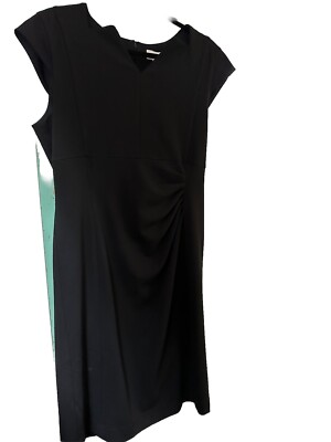 Tahari ASL Star Neck Cut Out Black Sheath Dress Women's Size 12 NWT